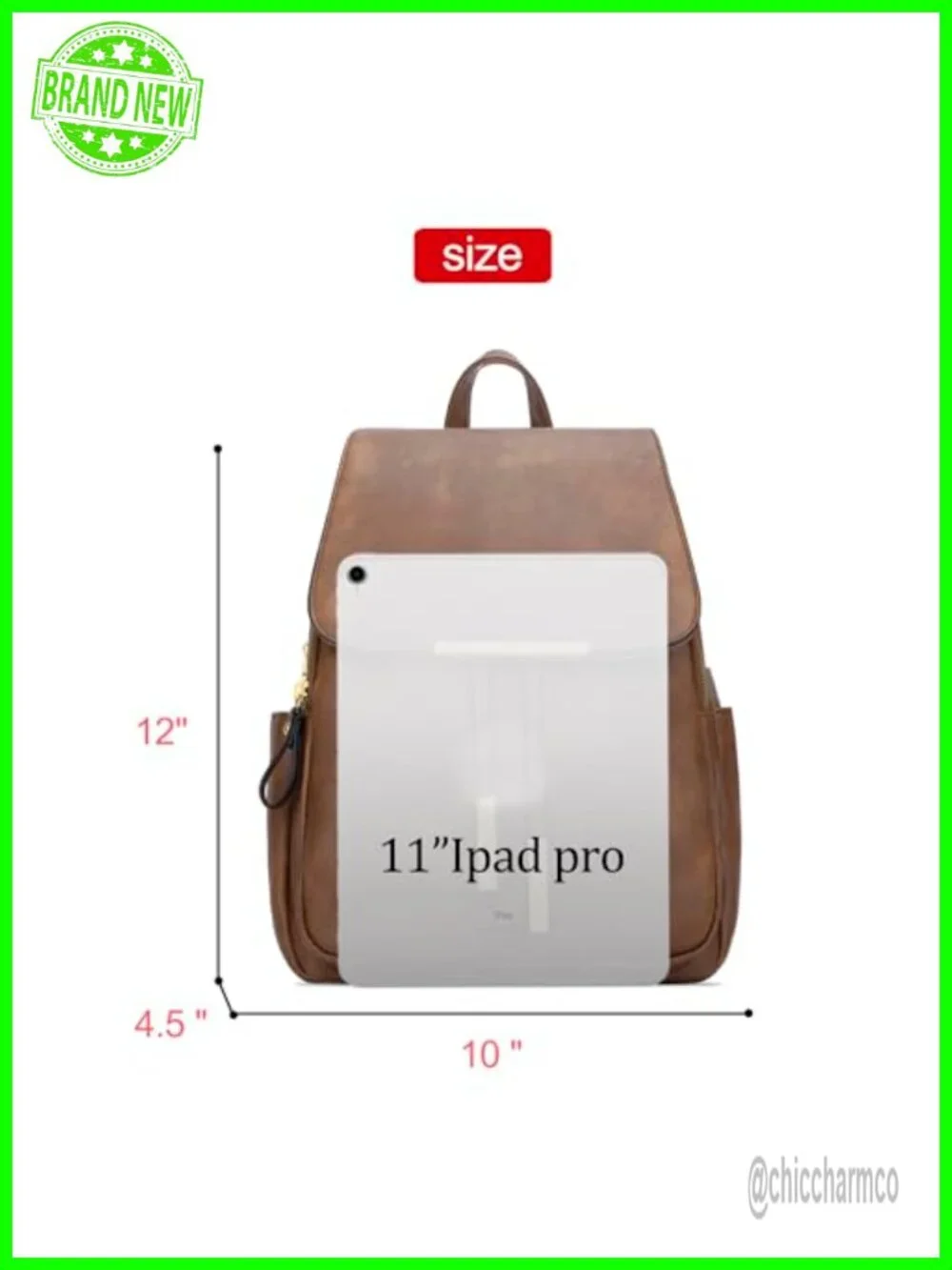 Faux Leather Fashion Backpack Purse with Adjustable Straps and Pockets